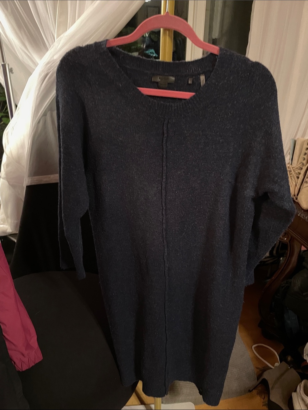 Rudsak Long Sleeve Knit Sweater Dress - Midnight Navy Black - Size XS